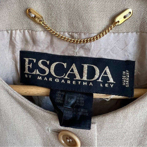 Escada by Margaretha Ley Vintage Evening Jacket Blazer Size 8 Wool Blend - Picture 9 of 11